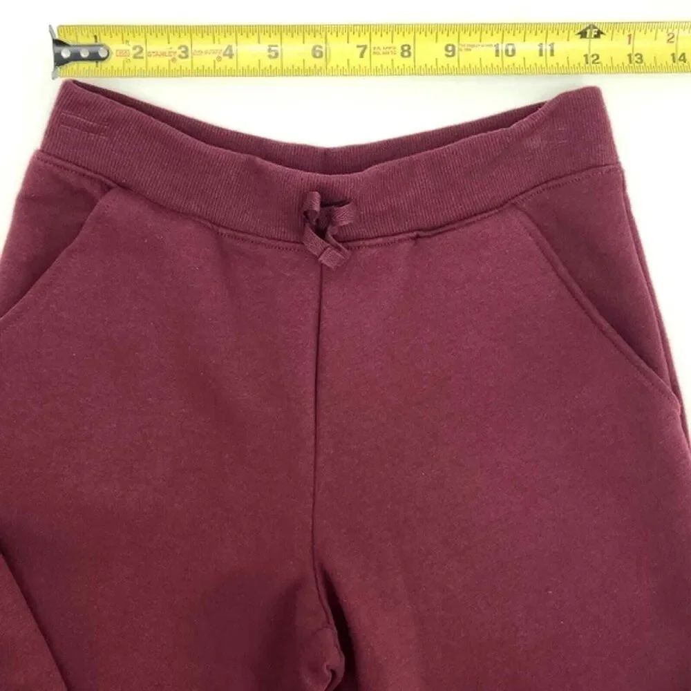 The Children's Place Uniform Fleece Jogger Pants Girl's Size 16 Burgundy Red